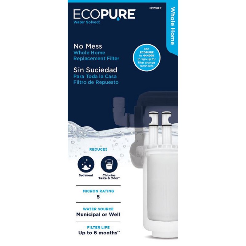 EcoPure WHARF30 No Mess Whole Home High Sediment Reducing Replacement