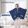 Sealy Wearable Heated Throw Blanket, Flannel & Sherpa Electric Throw