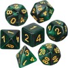 Aoriher 7-Piece Polyhedral Dice Set with Bag Compatible with Dungeons