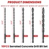 REKCKRUL Upgraded Premium Masonry Drill Bit Set 6" (152mm) Length