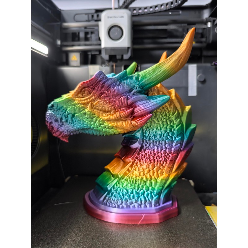 Stronghero3D PLA Rainbow Silk Filament,Multi Color,Net Weight 1kg(2.2lbs) Accuracy +/-0.05mm