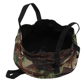 equlup Collapsible Bucket, Portable Lightweight Folding Bucket Wash Basin Water Container with Handle for Outdoor Camping Hiking Fishing (Camouflage)