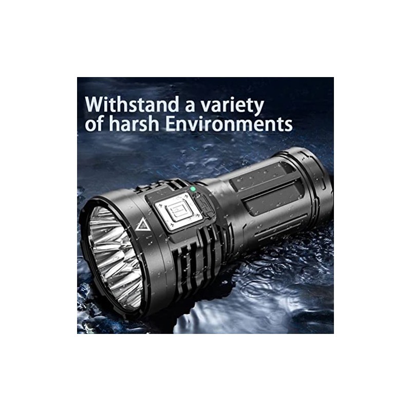 Linterna LED recargable, 4000 lúmenes, súper brillante, impermeable, mini linterna