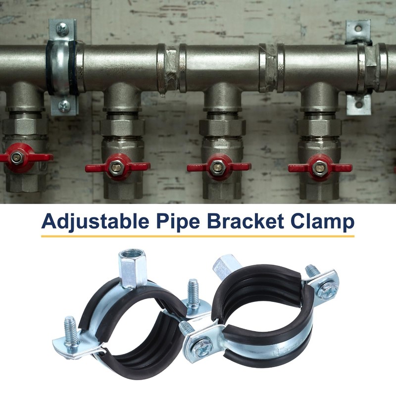 sourcing map 6 Pcs Split Ring Pipe Hanger, 40mm/1.6inch Adjustable