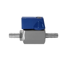 Beduan 5/16” Hose ID Barb Ball Valve 304 Stainless Steel Mini Shut Off Valve for Water Gas Fuel Drip Irrigation and Aquariums(Pack of 2)