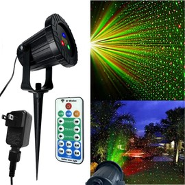 Christmas Laser Light Projector Alum-Alloy Waterproof Outdoor & Indoor RGB Lights Beautiful Patterns Timer Remote Decor Lighting for Garden Holidays