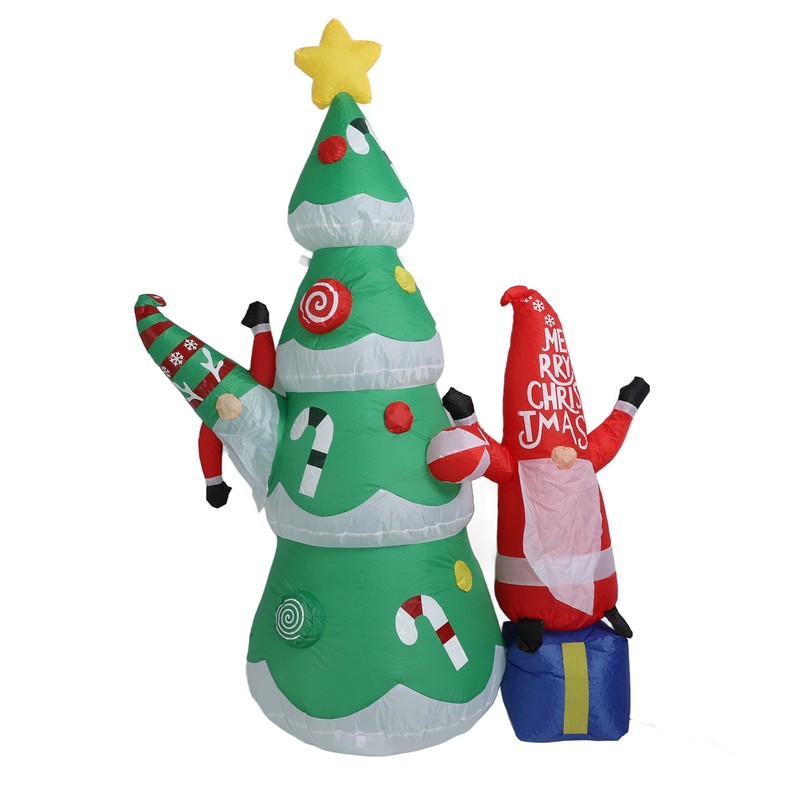 1.8m Dwarf and Christmas Tree Inflatable Decoration IP44 Christmas Outdoor