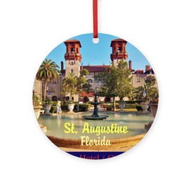 CafePress St. Augustine, Florida Round 4" MDF Holiday Ornament