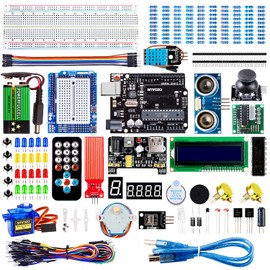 Smraza Super Starter Kit Compatible with Arduino Project with Tutorial, Including Breadboard, Power Supply, Jumper Wires, Resistors, LCD 1602, Sensors