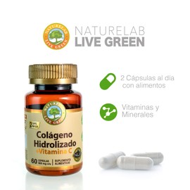 COLÁGENO HIDROLIZADO EN CÁPSULAS + VITAMINA C SUPLEMENTO NATURELAB