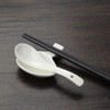Woonsoon 5 Pcs Ceramic Chopsticks Holder，Chinese Porcelain Chopstick Rest Spoon