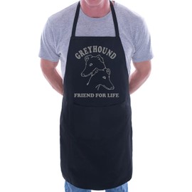 Print4U Greyhound Dog Lover Gift BBQ Cooking Funny Novelty Apron Black