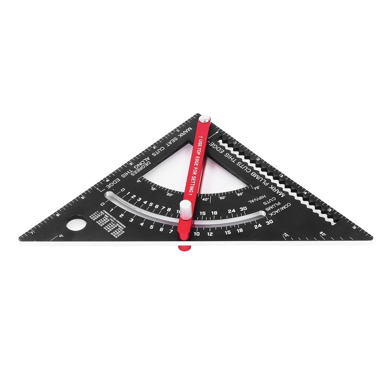 Woodworking Triangle Ruler Aluminum Alloy Accurate Laser Scale Triangle Ruler