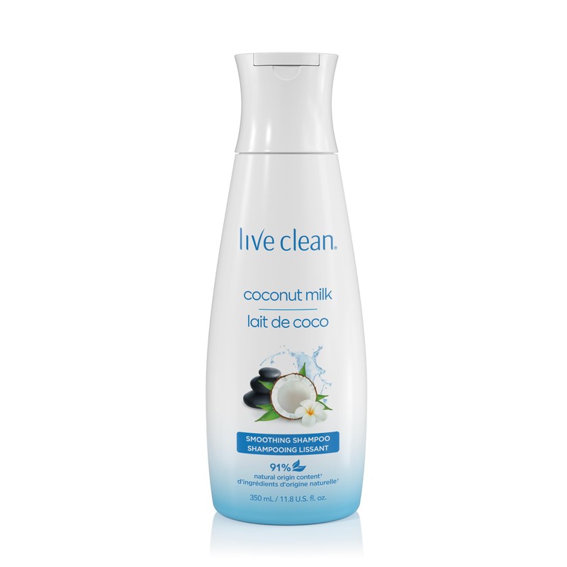 Live Clean Shampoo, Moisturizing Coconut Milk, 12 Oz