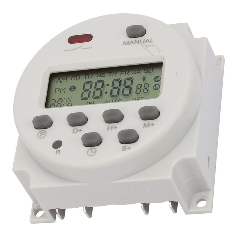 Small Type 7 Days Programmable Digital Displayed Timer Switch 1S~168h