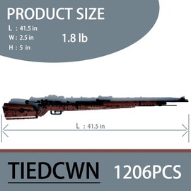 TIEDCWN 1:1 98K Building Blocks Gun Sets 1206 Pieces Model Collection Toy for Kids and Adults Gift