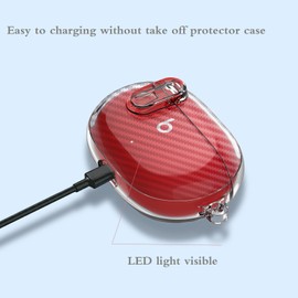 Beats Studio Buds/Studio Buds Plus Case Cover Clear 2021/2023 Men Lock Clip with Clean Kit, GARTOO Protective Case and Cleaning Pen Compatible with Beat Studio Bud Plus for Women Girls Kids Clear