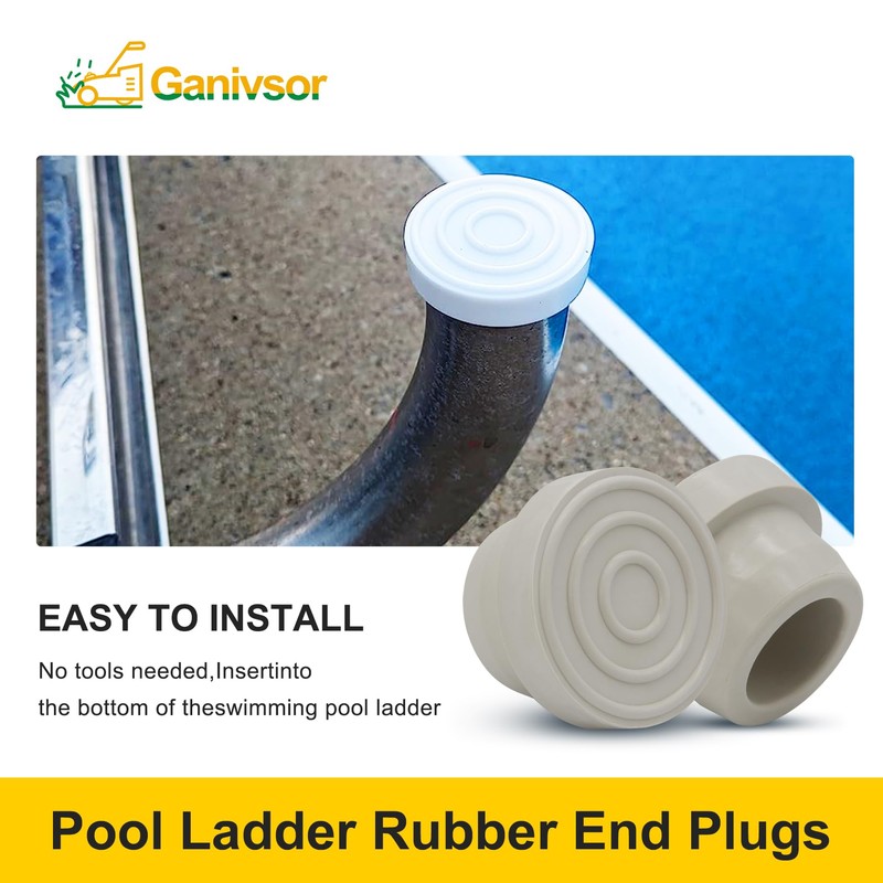 Ganivsor (4/Pack) Pool Ladder Bumpers (White) for Inground Pool -