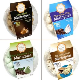 4 Pack Krunchy Melts Original Meringue Cookies | Chocolate Extravaganza 4-Pack | Chocolate, Chocolate Chip, Mint Chocolate Chip, S’mores Crush | Only 80-90 Calories Per Serving | Low Fat/Fat Free, Gluten Free, Dairy Free (4 Oz)