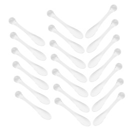 WOONEKY 20pcs Eye Massage Spoon Transparent Face Cream Scoop for Makeup Skincare Reduces Puffiness Dark Circles and Uneven Skin Tone Compact and Easy to Use