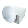 Culpitt 10" Round Silver Cake Card & White Box Combo, 3mm Turned Edge Board and For Sponge Cakes, Muffins, Cupcakes, 88603
