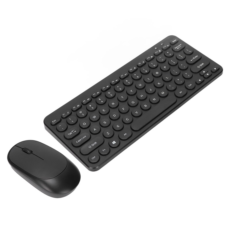 Keyboard Mouse Combo 2.4G Wireless Round Keycaps Ergonomic Design Silent