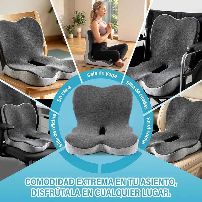 KIROGILY Cojin para Coxis y Ciatica Lumbar, Cojines para Silla