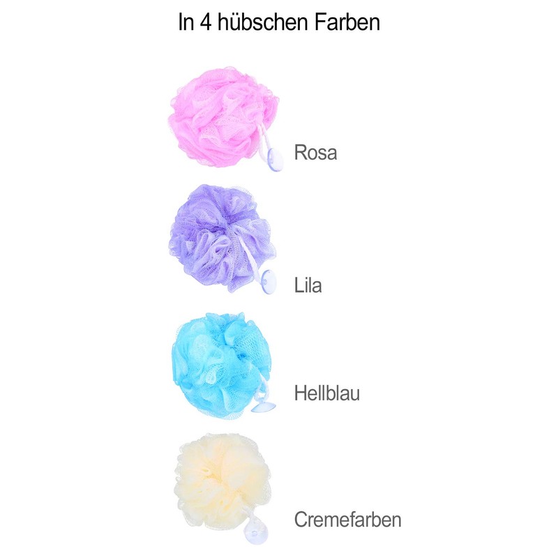 COM-FOUR Duschk Näule XL/Bath Knot Sponge (Set of 4)