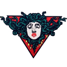 The Medusa Head Embroidered Iron on Sew on Patch