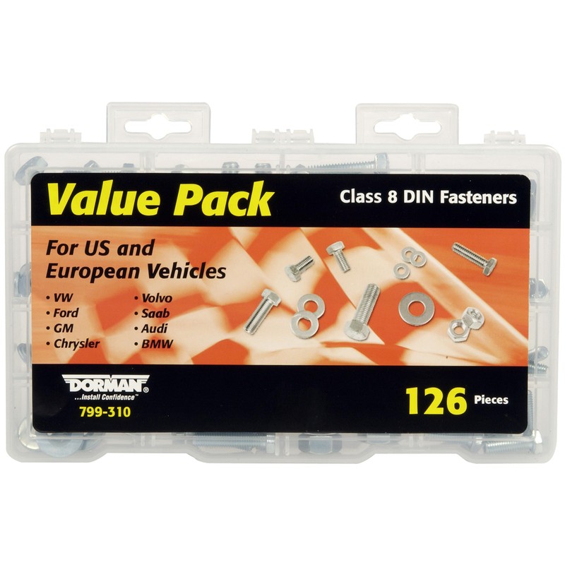 Dorman 799-310 Metric Class 8 DIN Hardware Value Pack- 16