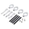 Motorcycle Headlight Mounting Bracket 39 to 41mm Bright Silver Surface