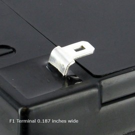 Yuasa NP1.2-6 6V/1.2AH Sealed Lead Acid Battery with F1 Terminal