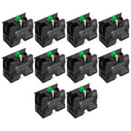 10pcs ZB2-BE101C NO/ZB2-BE102C NC Contact Block Momentary Push Button Switch 10A 600V for Industrial Machines and Manufacturing, Screw Clamp Terminal