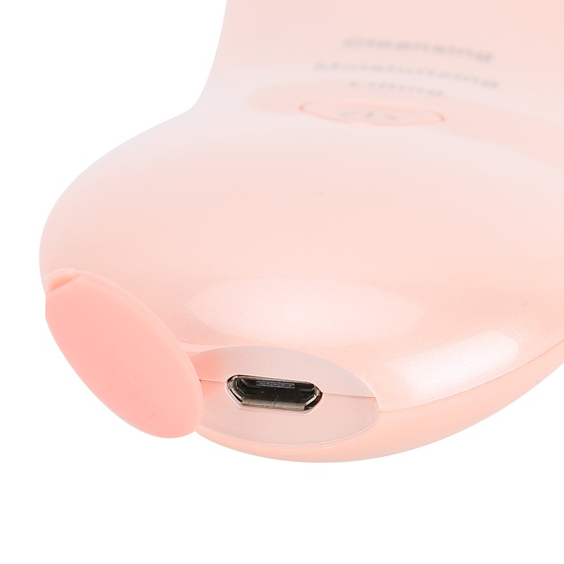 Ultrasonic Skin Scrubber Face Cleaning Vibration Massage Home Beauty MachinePink