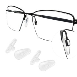 Silicone Nose Pads Replacement Nose Pieces for Oakley Lizard OX5113 OX5120 OX5046 OX5087 OX5122 OX5123 OX5124 OX3204 OX3202 OX8053 Sunglasses - 2 Pairs Clear Nose Cushion