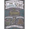 Designer Greetings Father's Day Menu: Chalk Drawn Burger, Corn and
