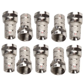 Inbrackets Satellite Sky Cable Connectors F type connector twist screw on for WF65 CT63 TWIN SKY CABLE - PACK 10