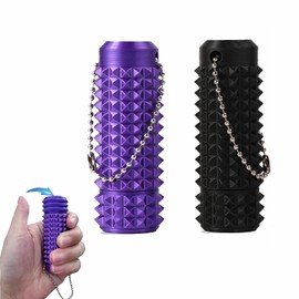 Rotating Fidget Toy Set of 2 - Spiky Grippie Keyring & Acupressure Massage Stick - Stress Relief, Focus Aid for ADHD, Sensory Toy for Adults