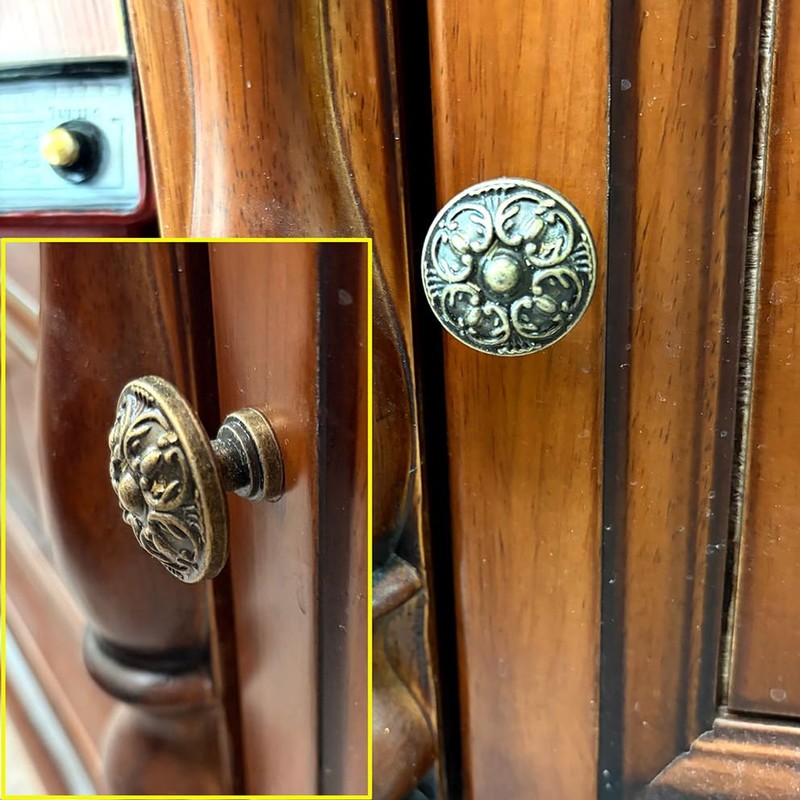 LXZ 8 PCs Vintage Antique Bronze Knob Handles - Drawer