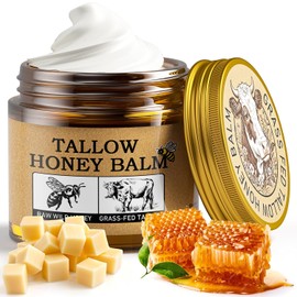 MINIBIRD Sarga de ternera para la piel, sémola facial natural y bálsamo de miel con crema hidratante de miel cruda para cara, cuerpo y manos, adecuado para toda la piel, 1.76 onzas, dorado | Raw Honey Moisturizer, For Face, Body & Hands, Suitable for All Skin, 1.76oz