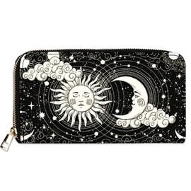 Qwalnely Moon Wallet PU Leather, Moon Purse Phone Money Credit Card Holder