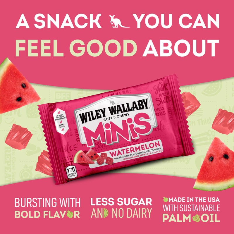 Wiley Wallaby Mini Licorice Bites 2.0 Ounce Classic Gourmet Soft
