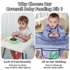 MOTEERLLU Coverall Baby Feeding Bib for Eating,Long Sleeves Bib Attaches