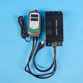 U.S. Local Stock Smart Digital Temperature Controller Thermostat with CE RoHS for Plants Seed Germination Reptiles Pet SuppliesColor: Gray