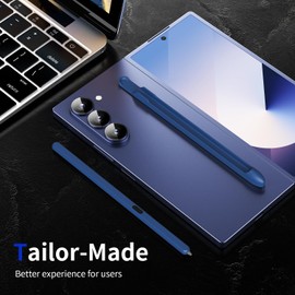 Replacement Slim S Pen Compatible with Galaxy Z Fold6 Without Bluetooth, 4096 Pressure Level Stylus + S-Pen Slot, Stylus Pens for Fold5/Fold4/Fold3-Blue