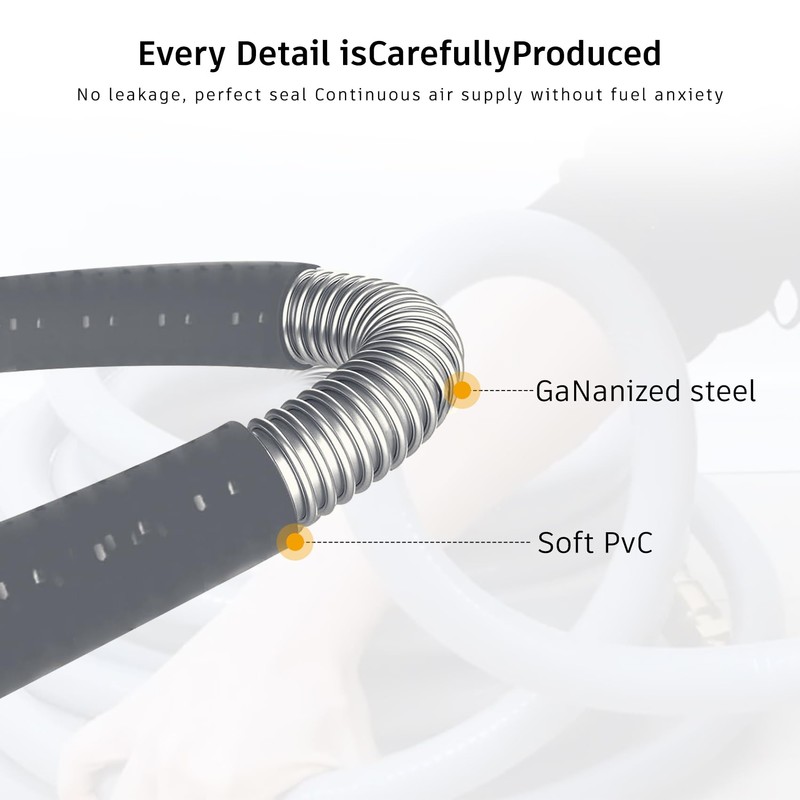 12FT 1/2" ID Natural Gas Hose with Quick Connect Fittings