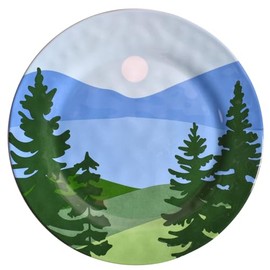 Merritt Lakeview by Kate Nelligan 11-1/2" Melamine Dinner Plate, Multicolor, Set of 6