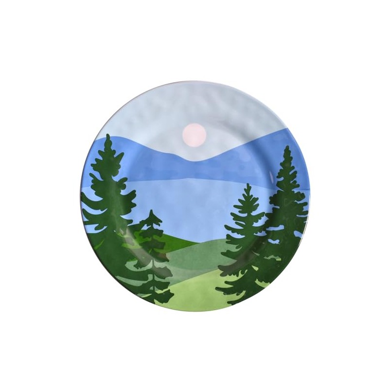 Merritt Lakeview by Kate Nelligan 11-1/2" Melamine Dinner Plate, Multicolor,