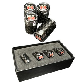 PRO SPEC IMPORTS - Carbon Fibre Valve stem caps for GTR Skyline, R35, R34, R33, R32 GT-R, Wheel, tire, Gift