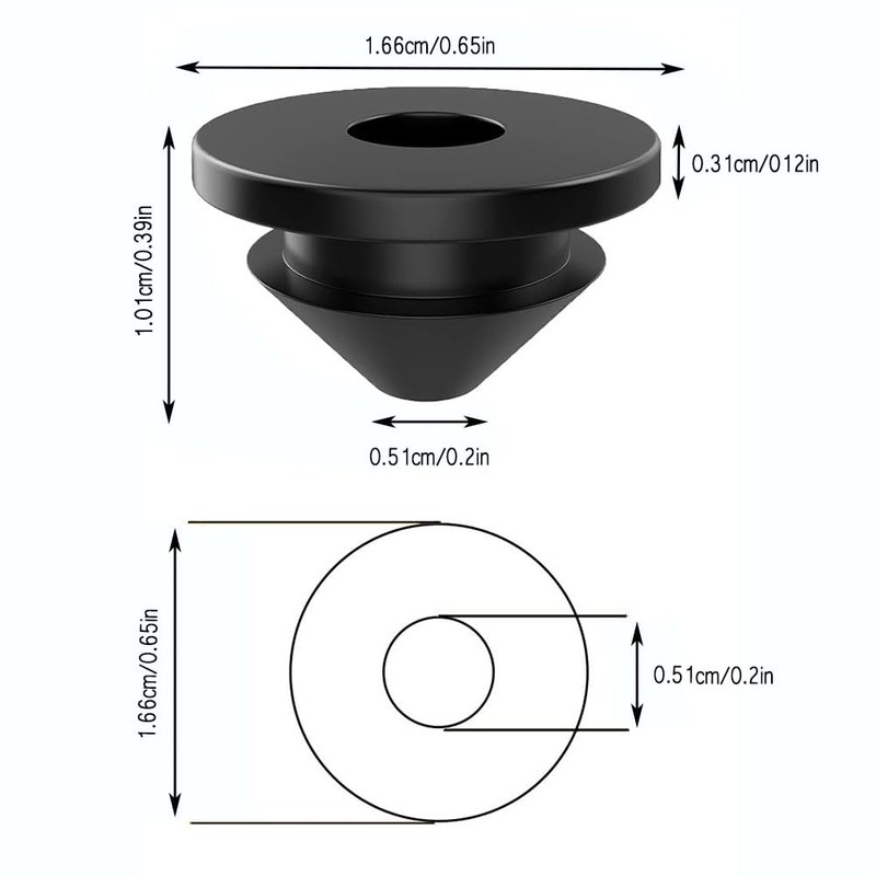 100 Pcs Cable Railing Protective Sleeves Rubber Grommets for 1/8"